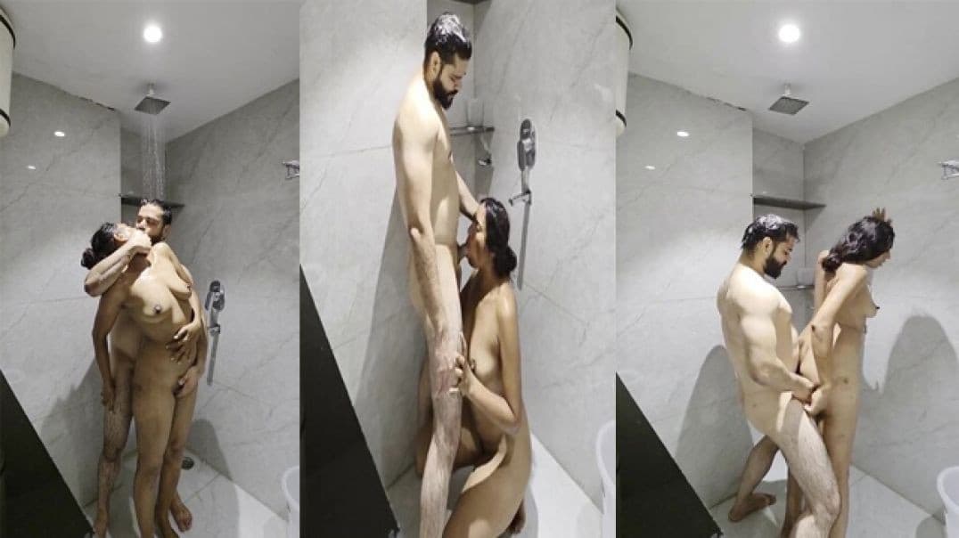 Desi Babe In Shower Wild BF Sucking Dick and Fucked Video