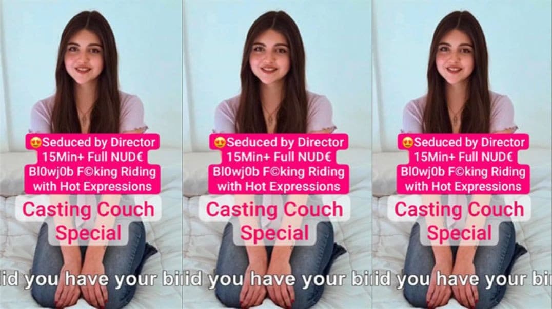 Girl Working as Waitress Seduced on Casting Couch by Director Blowjob