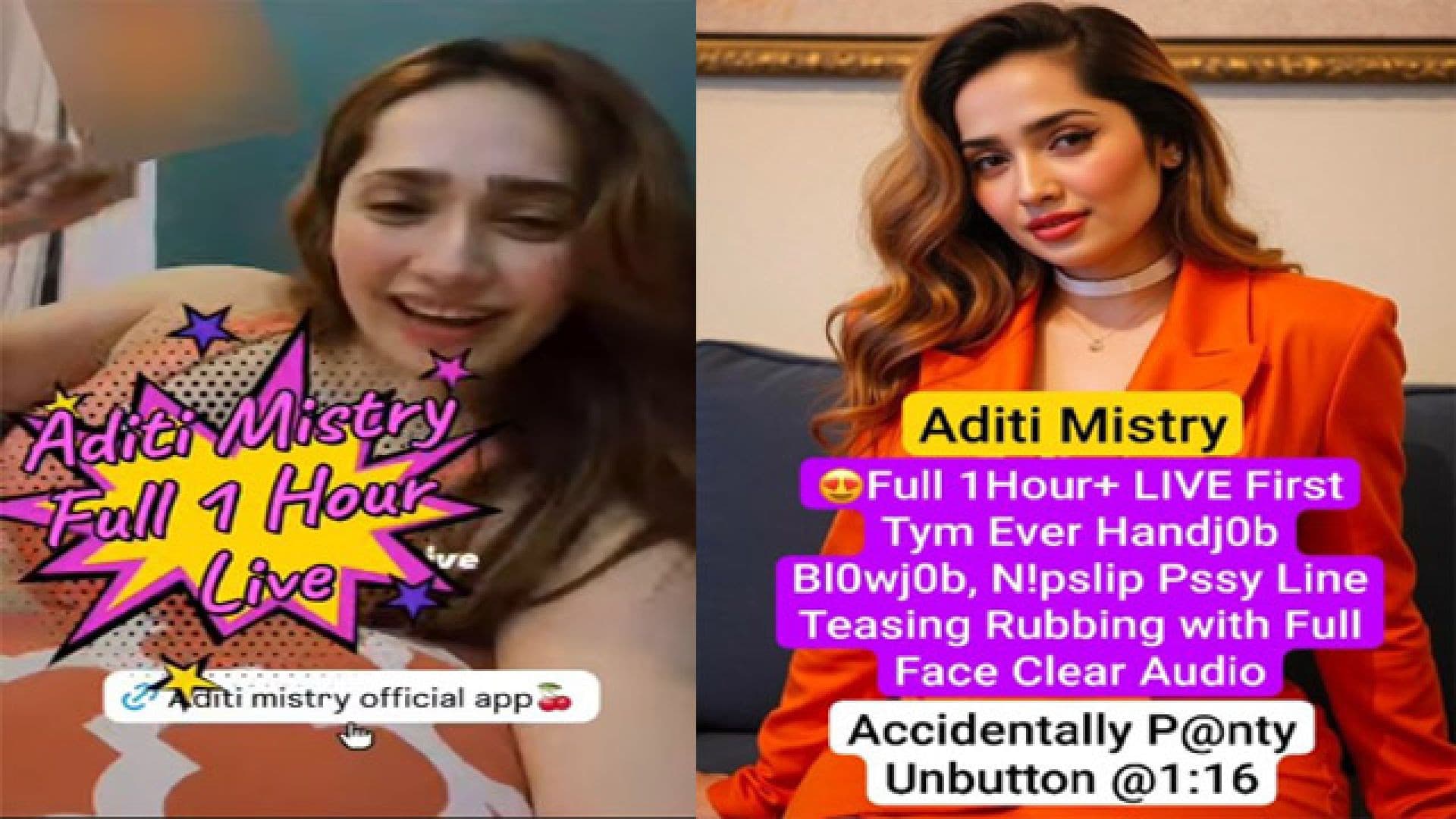 ADITI MISTRY Full 1 HOUR+ LIVE First Time Ever Handjob Blowjob, Nipslip Pussy Line Teasing Rubbing
