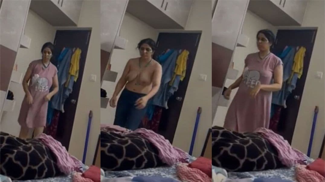 Wife Changing Clothes - Big Boobs Captured by Cuck Hubby on Hidden Cam