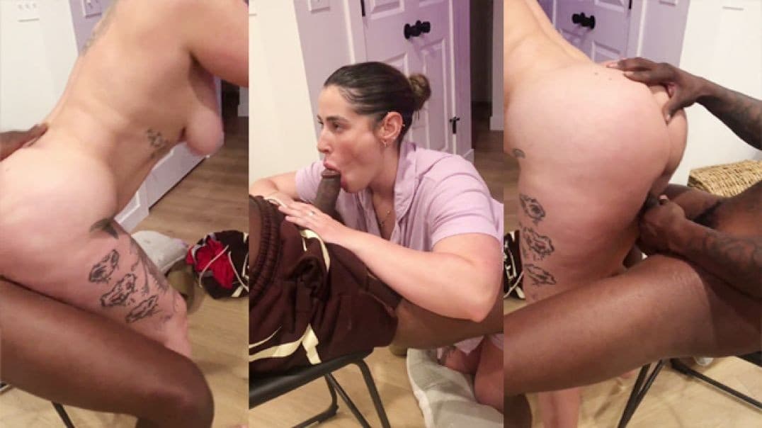 Married Nurse on Her Knees Sucking Dick and Fucked in His Apartment