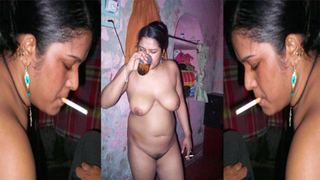 Desi Milf Figure Babe Smoking And Drinking & Fucked
