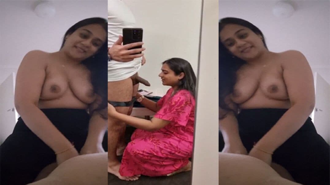 Indian Hot Wife Blowjob And Taking Cum On Boobs Video