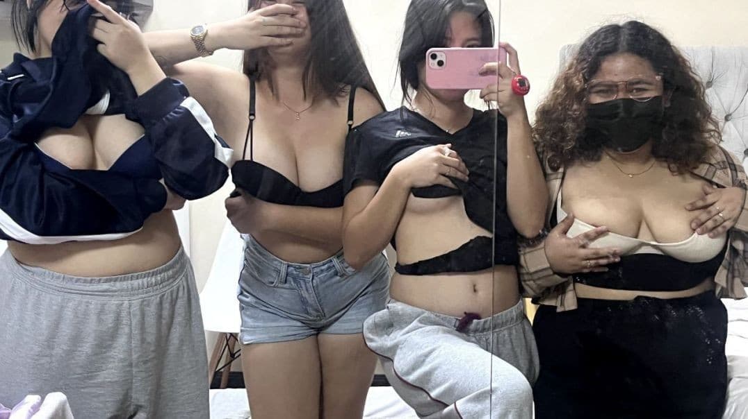 Naughty Young Chubby College Best Friends Getting Horny After Drinking on Night Out